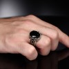 Chain Series 925 Sterling Zircon Stone Men's Silver Ring