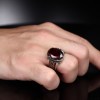 Chain Series 925 Sterling Zircon Stone Men's Silver Ring