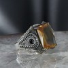 925 Sterling Silver Men's Ring with Zultanite Stone