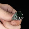 925 Sterling Silver Men's Ring with Zircon Stone