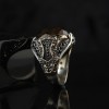 925 Sterling Silver Men's Ring with Quartz Stone