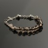 925 Sterling Silver Bracelet with Quartz Stone and Silver Chain
