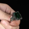 925 Sterling Silver Men's Ring with Zircon Stone