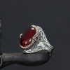 King Chain Model Zircon Stone 925 Sterling Silver Men's Ring