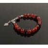 Silver Chain Agate Stone 925 Sterling Silver Bracelet