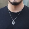 Wolf Model 925 Sterling Silver Men's Necklace