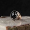 925 Sterling Silver Men's Ring with Rhodium Cut Zircon Stone