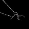 925 Sterling Silver Men's Necklace with Star and Crescent