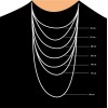 925 Sterling Silver Men's Necklace with Star and Crescent