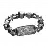 Hand Engraved Model 925 Sterling Silver Men's Bracelet