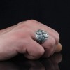 Hand Engraved  925 Sterling Silver Men's Ring