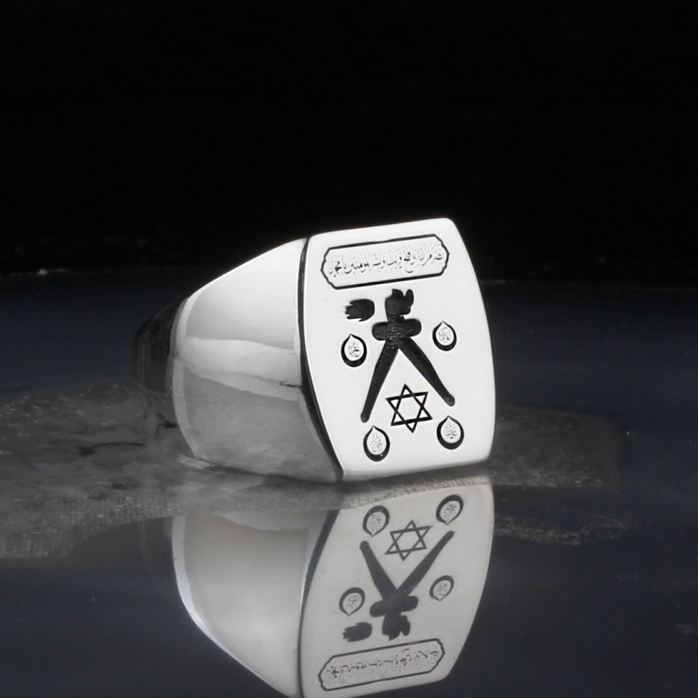 Barbaros Hayrettin Pasha Flag Model 925 Sterling Silver Men's Ring