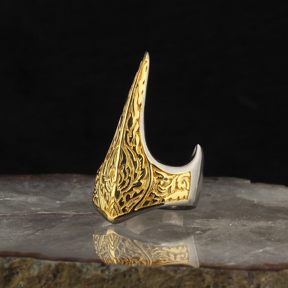 Rhodium Plated Zihgir Model 925 Sterling Silver Men's Ring