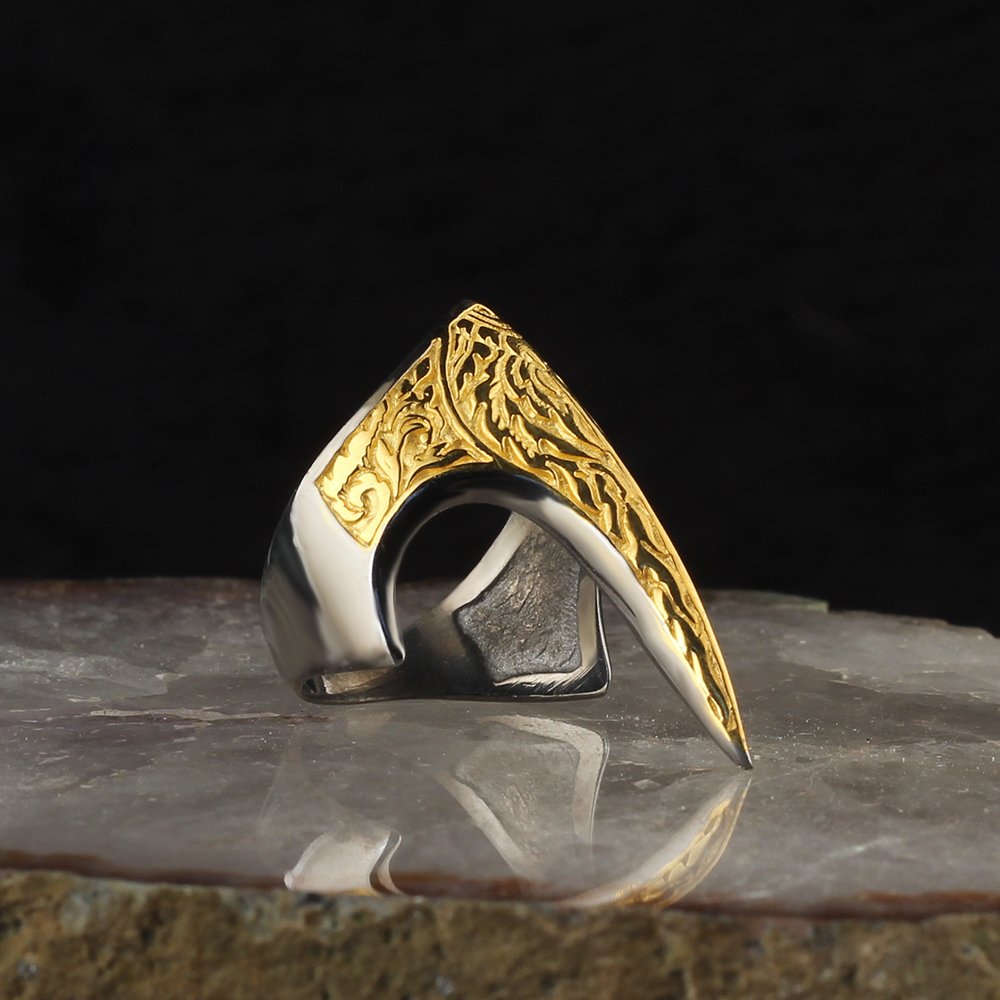 Rhodium Plated Zihgir Model 925 Sterling Silver Men's Ring