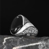 925 Sterling Silver Men's Ring with Onyx Stone
