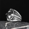 925 Sterling Silver Zircon Stone Men's Ring