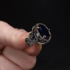925 Sterling Silver Sapphire Stone  Men's Ring