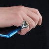 925 Sterling Silver Men's Ring with Tiger Eye Stone